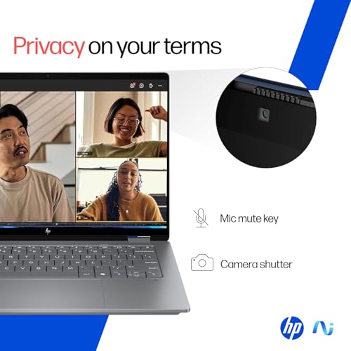 HP Omnibook (Previously Envy) X Flip OLED Intel Core Ultra 5 226V, 40 Tops (16GB LPDDR5x, 1TB SSD) 3K,120hz, 14''/35.6cm, 2-in-1, Win11, M365* Office24, Silver, 1.38kg, fm0099TU AI Laptop