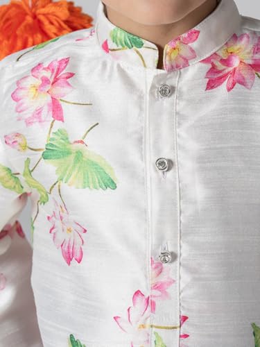 SPUNKIES Boys Printed Kurta Set with Pajama | Elegant Festive Outfit for Kids | Traditional Ethnic Wear for Weddings & Celebrations | Comfortable & Stylish Kurta Pajama Set for Boys