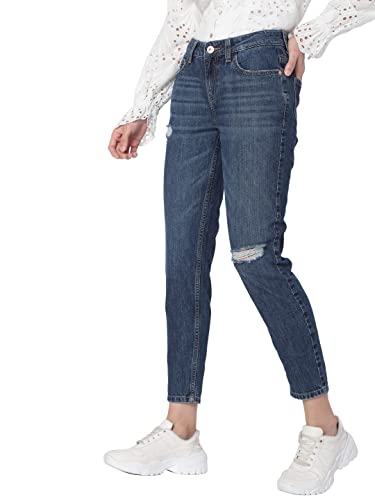 VERO MODA Regular Fit Jeans(227512601_Medium Blue Denim_30)