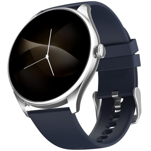 Noise Twist 2 Smart Watch with 1.43” AMOLED Screen, AI Search & Voice Assistant, Bluetooth Calling, Stainless Steel Back, 7-Day Battery, 100+ Watch Faces, Health Suite, IP68 (Space Blue)