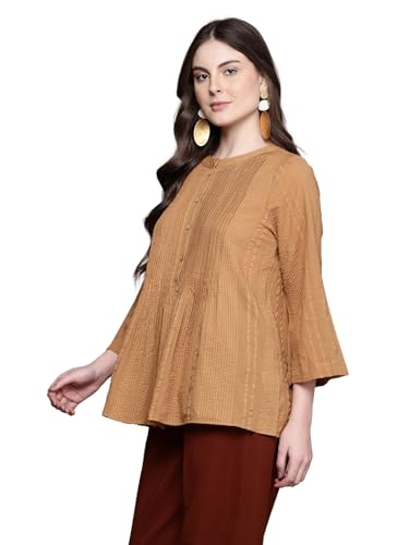 Aarke Ritu Kumar Brown Ridhi Solid Shirt