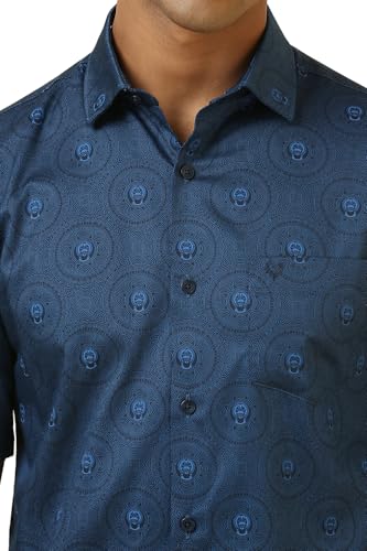 Allen Solly Men Blue Print Half Sleeves Casual Shirt