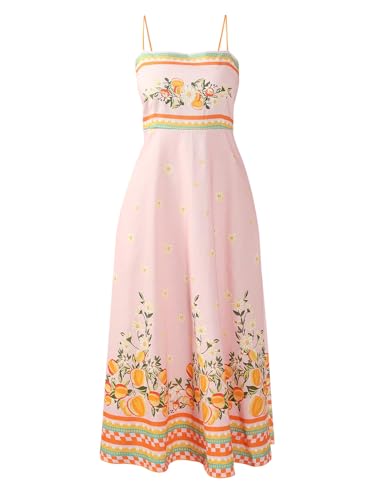 VERO MODA Women's Fit and Flare Pink Dress