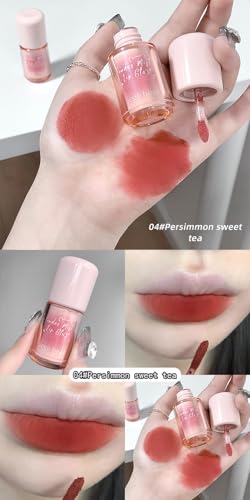 Gege Bear Powder Mist Lip Glaze | Ultra-Fine Soft Matte Finish | Lightweight & Long-Lasting | 6 Gorgeous Shades | Fluffy Cloud Lip Tint Effect | Smooth & Luxurious Texture | Modern & Chic Lip Makeup for Women (03# Rose, 2.5g)