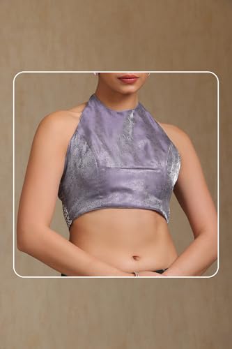 Soch Womens Blue Georgette Floral Print Saree With Stone Work