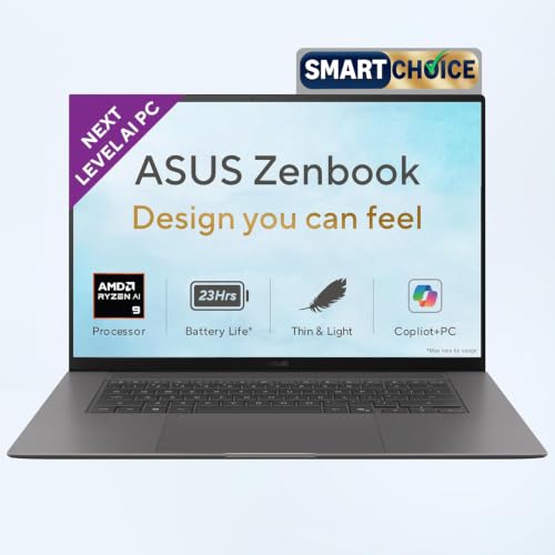ASUS Zenbook S16 (2026),AMD Ryzen AI 9 465,AMD Radeon iGPU,32GB RAM, 1TB SSD,Touch Screen,OLED, 16" (40 cm),Windows 11,M365 Basic(1 Y)* Office 2024,Antrim Gray, 1.50 kg, UM5606GA-SR248WS,Co-Pilot+ PC