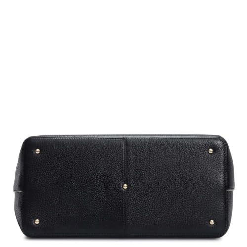 Da Milano Leather Satchel Bag for Women - Black (LB-02104)