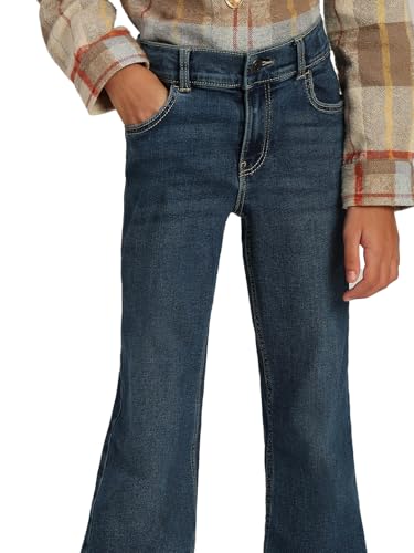 VERO MODA Girl's Solid Bootcut High Rise Blue Jeans