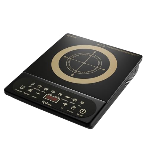 Lifelong 2100 Watt Induction Stove Touch Panel,Upto 5.5KVA Surge Protection,Electric Induction with 7 Preset Indian Menu Options,Auto Shut-Off&Temperature Control,1 Year Manufacturer's Warranty,Black
