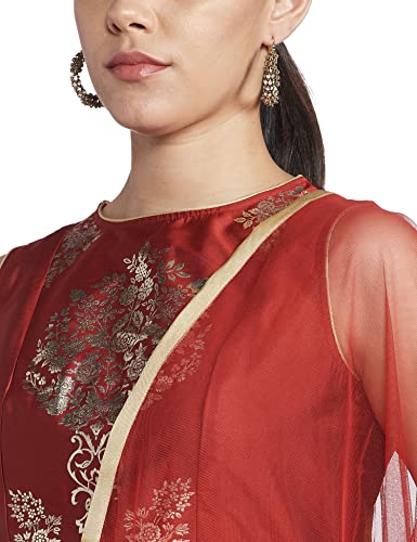 BIBA Women synthetic Lehenga Choli(SKD5700_Wine_38)