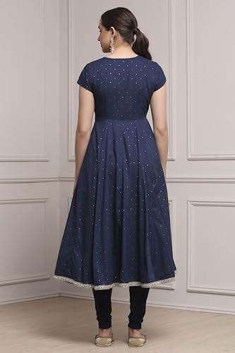 Biba Women Blue Cotton Printed Lehenga Set_36