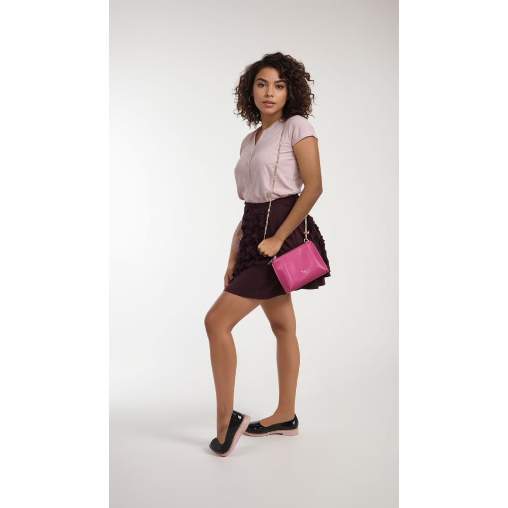Baggit Women Pink Xxxs Size Hobo Sling Bag | Ladies Stylish Casual Cross Body Purse Handbag