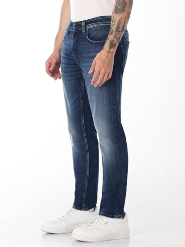 Jack & Jones Dark Blue Washed Glenn Slim Fit Jeans