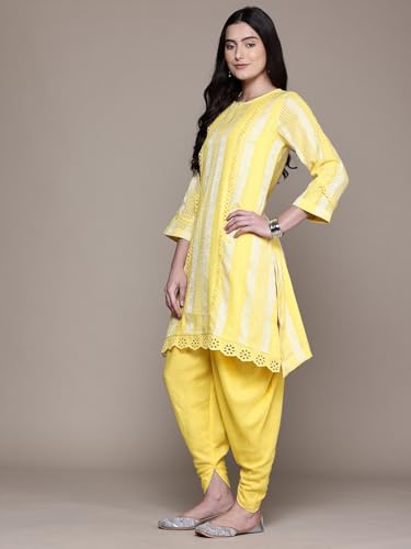 Aarke Ritu Kumar Yellow Aaliyah Solid Kurta With Pant
