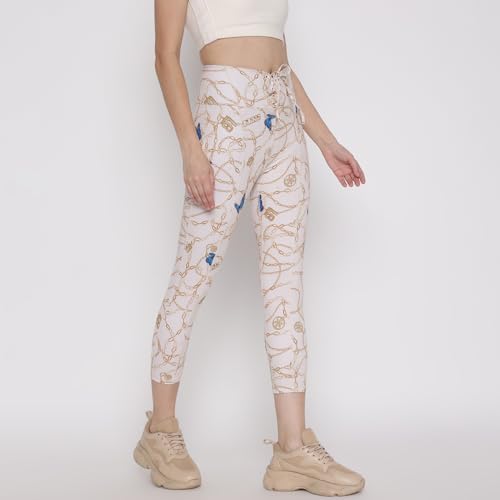 GUESS Women Off White Printed Legging_7628067145101