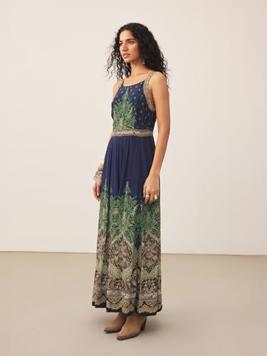 Ritu Kumar Blue Palak Long Dress