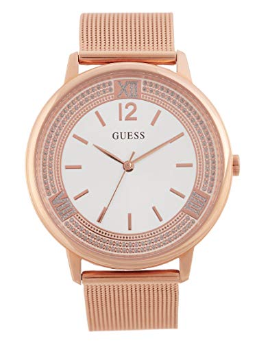 GUESS Women Round White Stainless Steel Analog Watch - U1321L3M