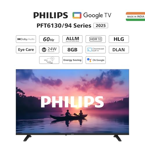 PHILIPS 80 cm (32 inches) 6100 Series Frameless HD Smart LED Google TV 32PFT6130/94