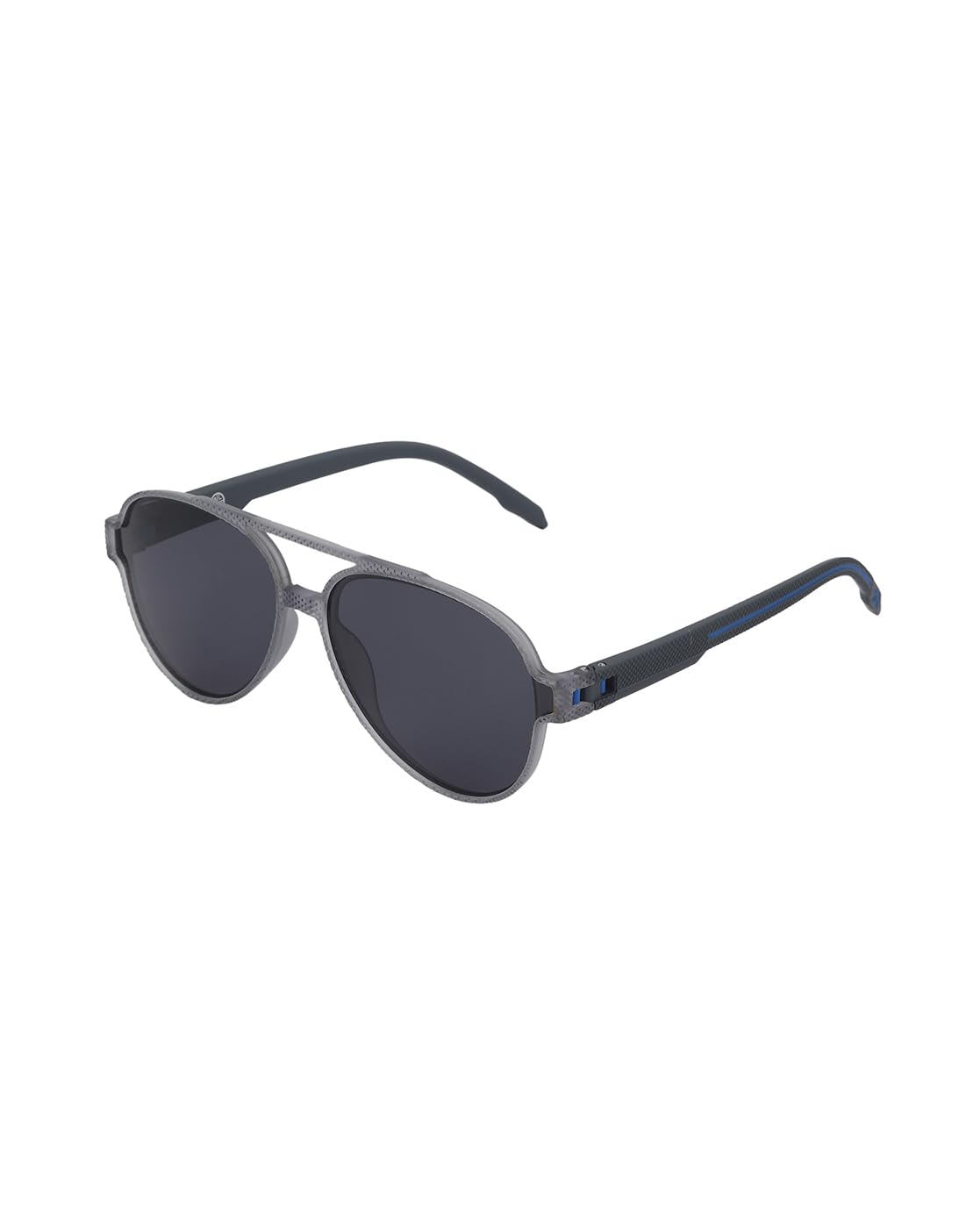 Carlton London Grey Toned with Blue Polarised Lens Aviator Sunglass for men