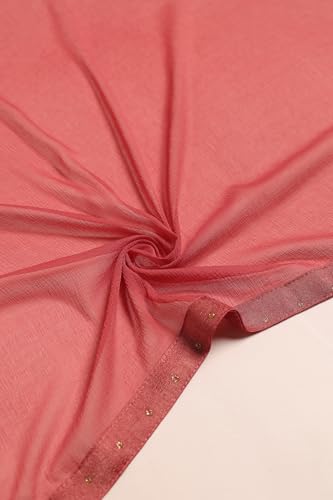 Soch Womens Pink Vichitra Floral Gown with Cutwork