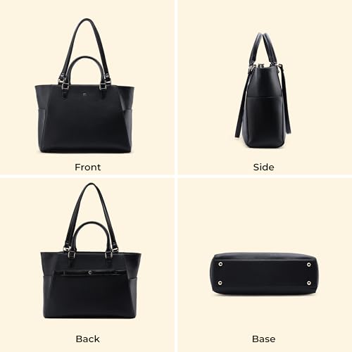 Symbol Premium Women's Tote Hand Bag crafted from Imported PU | Stylish | Office Use - 15" Laptop (SP-SS25-CARL-BAG-11_Black_Free Size)