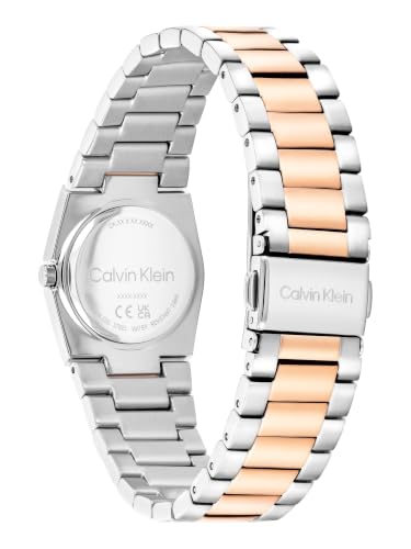 Calvin Klein Ck Unite Qtz Basic Slim Carnation Gold Tonneau Dial Women's Watch- 25100124