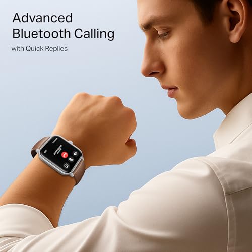 boAt Wave Call 3 Smartwatch 1.83” HD Display with Animated Watch Faces; BT Calling, Functional Crown, Multiple Sports Modes, IP68, HR, SpO2 Monitor, Smart Watches for Men & Women (Timber Brown)