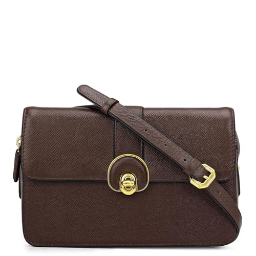 Da Milano Leather Sling Bag for Women - Brown (00176B)