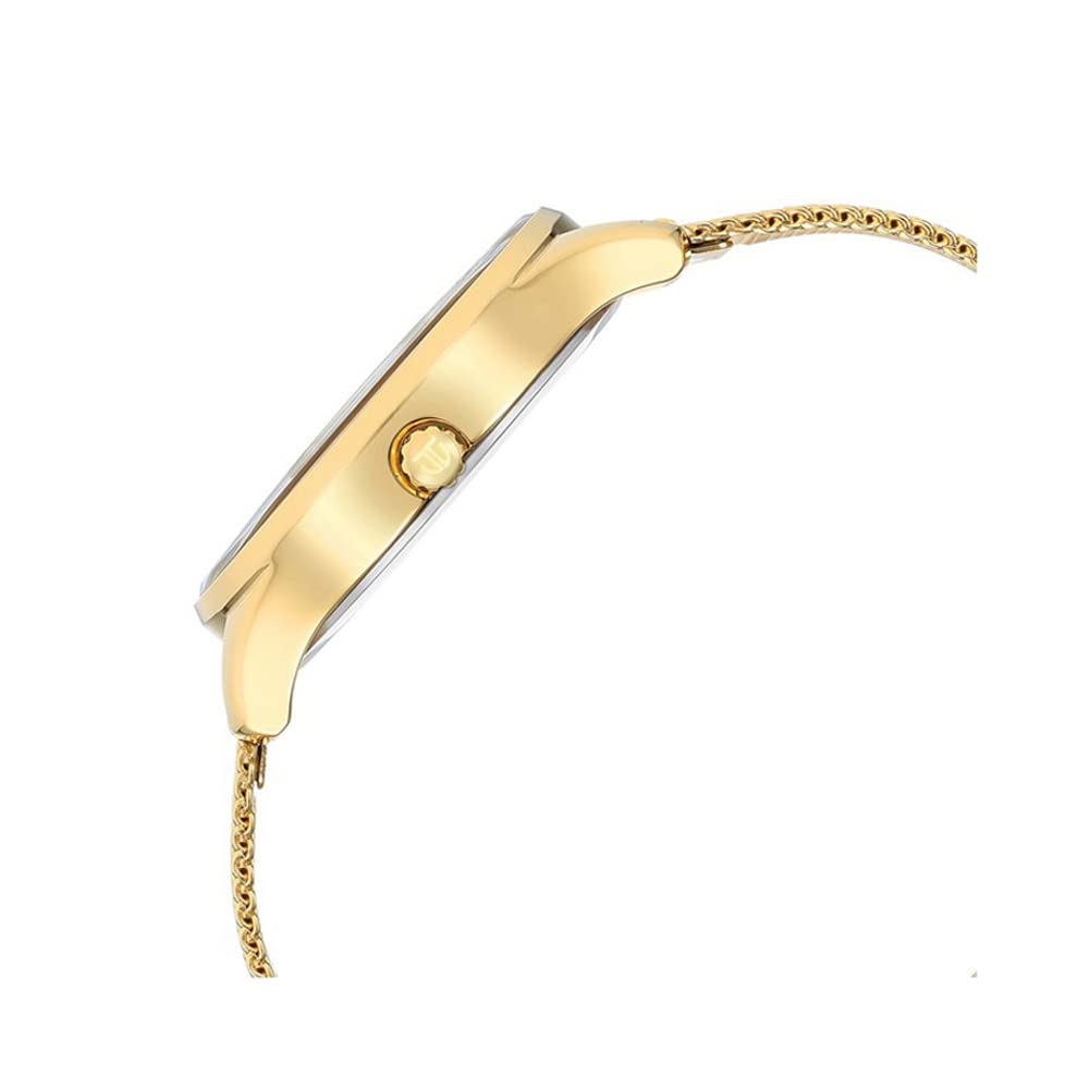 Titan Workwear Neo Workdays Quartz Multifunction Black Dial Gold Stainless Steel Strap Watch for Women - NS2670YM02