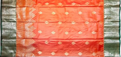 SREE KUMARAN Women's Traditional Handloom Kanchipuram Silk Pure Pattu Sarees | Unstitched Blouse (VSK275-1)