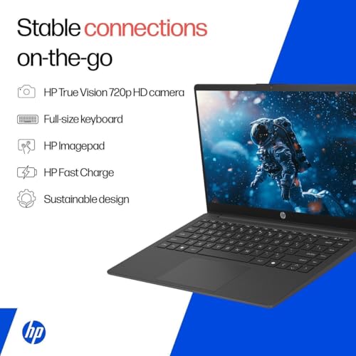 HP 14s Intel Celeron Dual Core N4500 Laptop (8GB/512GB SSD/Win 11) 14.0" HD Display, MSO 24, Black, 1.46kg, DQ3149TU Thin and Light Business Laptop