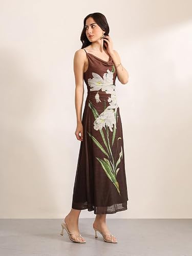 Kazo Hibiscus 2 Maxi Dress (Brown L)