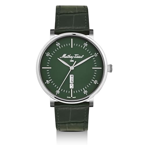 Mathey-Tissot Swiss Made H7918ALN Quatrz Green Dial Analog Watch for Men - H7918ALV