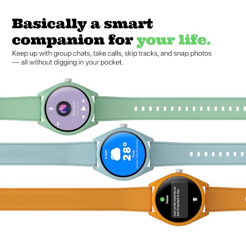 Pebble Pixie 1.32" AMOLED Smartwatch with Bluetooth Calling | Always-On Display, Lightweight, Health & Sleep Tracking, Smart Notifications