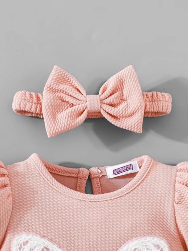 Hopscotch Lace Bow Applique Onesie (9-12 Months)