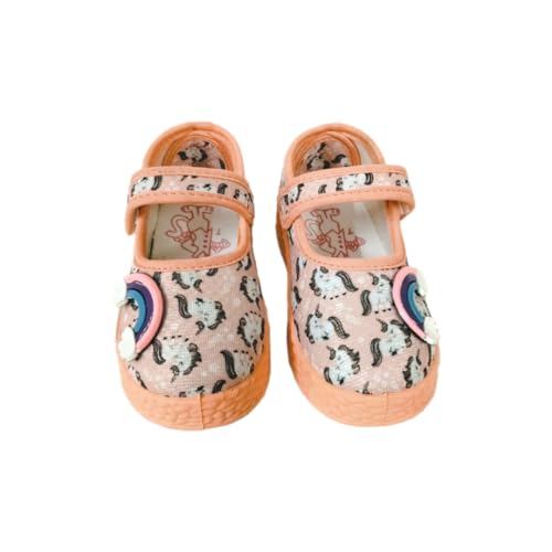 Coolz Girls Baby Fashion and Casual Ballerina Cute-1 for 1-4 yrs I Kids Shoes for Girls I (Peach, UK Footwear Size System, Toddler, Age Range, Medium, 18 Months, 24 Months)