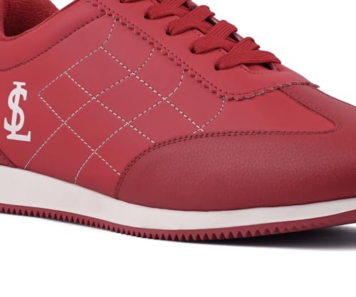 LOUIS STITCH Ferrari Red Sneaker for Men | Comfortable Sneaker | LSP-SNK-AVI010-FR | UK-9