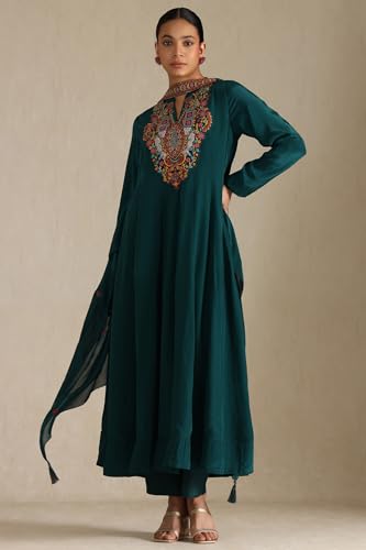 Soch Women's Viscose Crepe Salwar Suit (EWS5CD21754_Teal