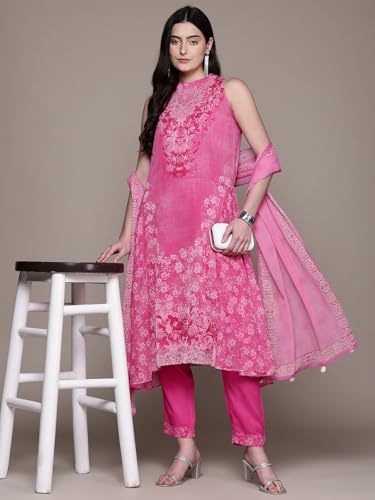 Aarke Ritu Kumar Pink Emilia Kurta with Palazzo and Dupatta