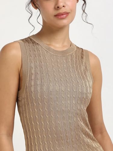 Viscose Round Neck Bodycon Dress