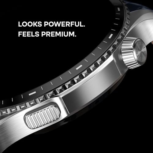 Noise Newly Launched Halo 3 Smart Watch with 1.43” AMOLED Display, 1000 NITS Brightness, Premium Metal Design, Powered by AI Pro, AI Transcription, Morning Briefs, 7-Day Battery (Vintage Blue)