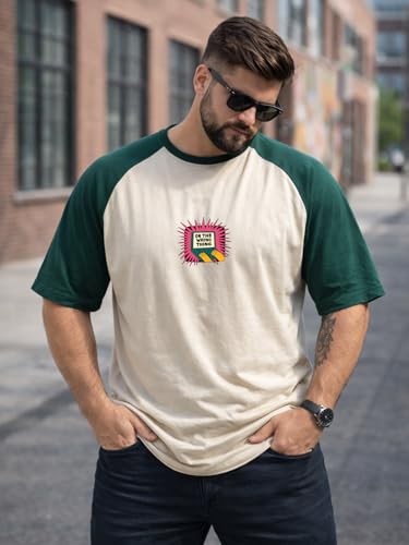 Veirdo Men’s Pure Cotton Half Sleeve Plus Size Graphic Printed T-Shirt, Stylish Comfortable & Durable Tees, Sizes: 3XL to 5XL (PS_VR_OTW_SW_BB_4XL)