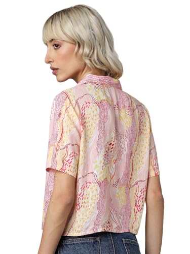 ONLY Women Printed Viscose Regular Fit Multicolor Shirt