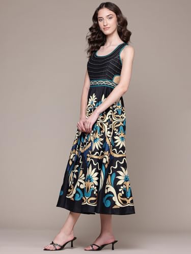 Label RITU KUMAR Black Flawie Long Dress