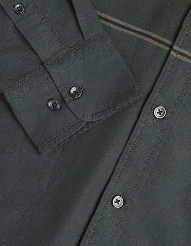 U.S.Polo ASSN. Men's Striped Tailored Fit Shirt (USSHT2908_Olive