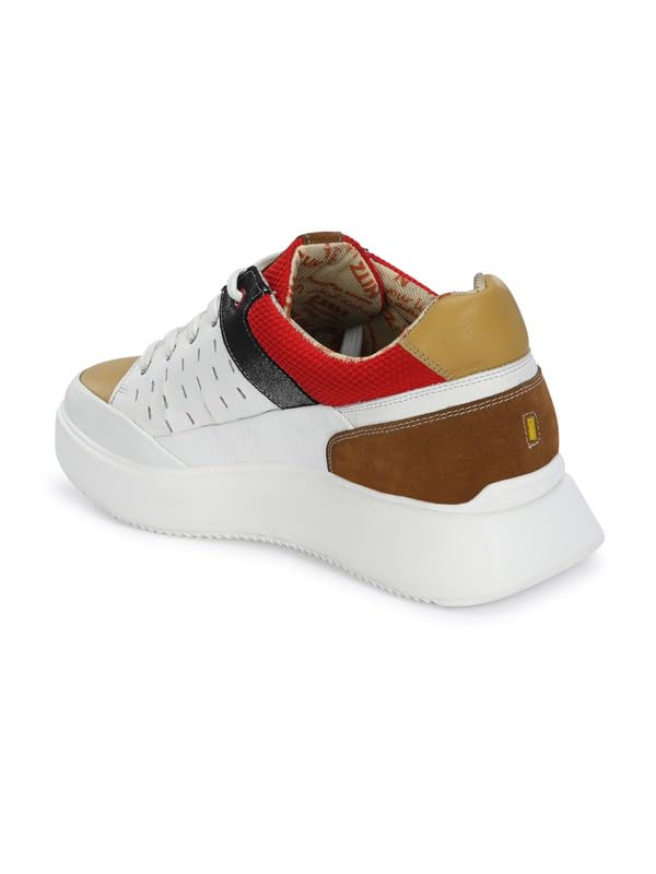 HITZ Men's White Casual Running Shoes - UK 8