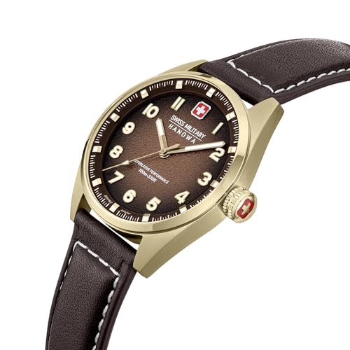 Swiss Military Hanowa Greyhound Brown Dial Analog Watch for Men - SMWGA0001551