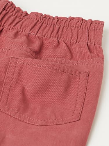 Max Girl's Mom Fit Solid Cotton Trousers