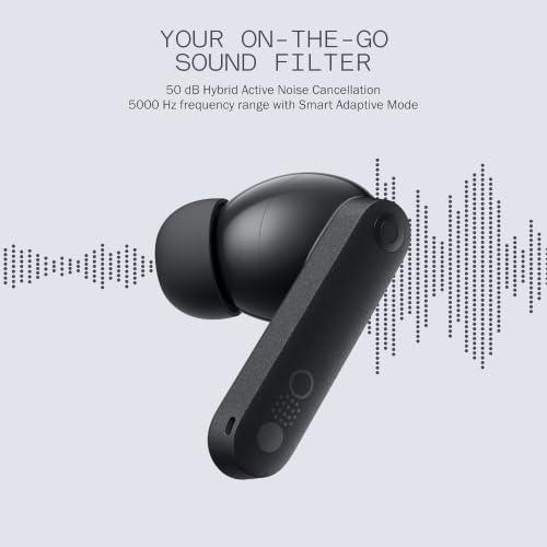 CMF BY NOTHING Buds Pro 2 with 50 dB ANC| Hi-Res + LDAC| Smart Dial| Spatial Audio|Dual Drivers Bluetooth Headset (Light Grey, in the Ear)