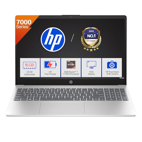 HP 15, AMD Ryzen 7 7730U (16GB DDR4, 512GB SSD) FHD, Anti-Glare, Micro-Edge, 15.6''/39.6cm, Win11, M365 Basic(1yr), Office Home24, Silver,1.59kg, FC0761AU, FHD Camera w/privacy shutter, Backlit Laptop